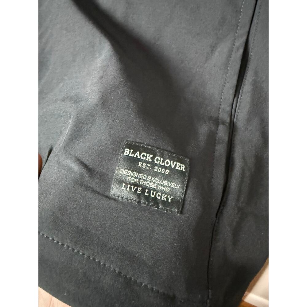 Black Clover Men's Medium Black 1/4 Zip Pullover Golf Vest Stretch Windbreaker - Picture 7 of 8